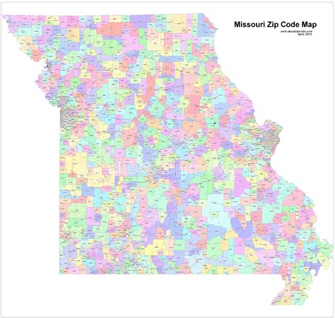 Missouri Map Zip Codes - Show Me The United States Of America Map