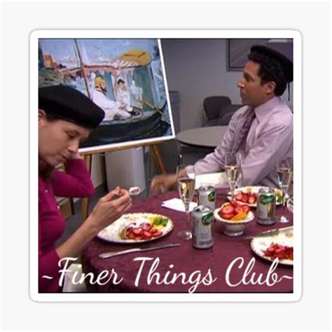 finer things club the office sticker for sale by mattysaracen7 redbubble
