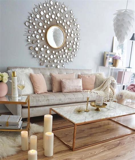 Swhdesign Brown And Rose Gold Living Room Ideas