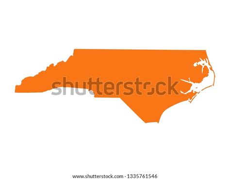 Vector Illustration North Carolina Map Stock Vector Royalty Free