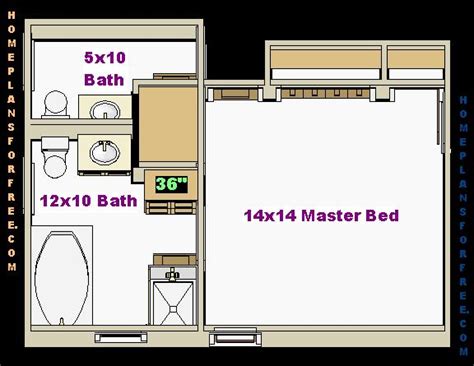 Bathrooms shouldn't face common entertainment spaces like dining rooms or. Free 10x12 and 5x10 Bathroom Design Ideas Floor Plan with ...