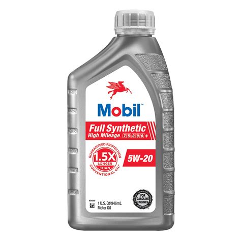 Mobil Full Synthetic High Mileage Motor Oil 5w 20 1 Quart