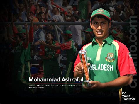 Mohammad Ashraful With The Man Of The Match Award