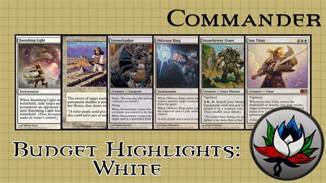 Jun 23, 2021 · so it's a very similar main deck to smoak's with a sideboard that's super similar to my initial design, a good marriage of the two. Best White EDH/Commander Cards for Under $5 - MTG! - YouTube
