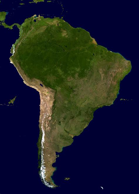 Vista Satélital De América Del Sur Tamaño Completo Ex