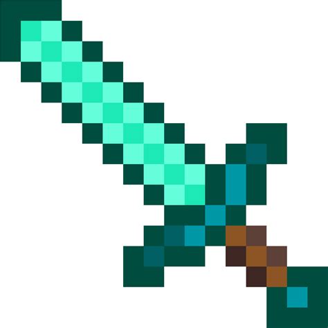 Minecraft Pickaxe And Sword Pixel Art