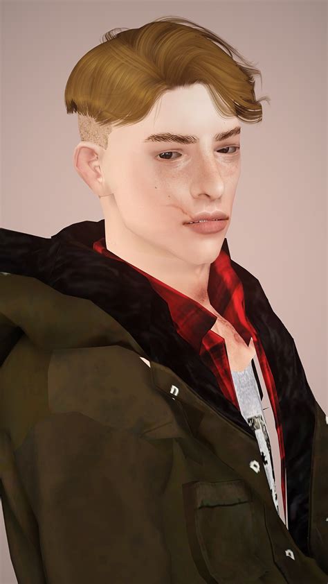 Pin By Plum Bob On Ts3 Cas Facial Scars Mens Hairstyles 3 Haircut