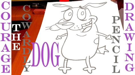 How To Draw Courage The Cowardly Dog Step By Step Easy Pencil Youtube