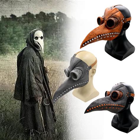 Masks And Eye Masks Plague Doctor Latex Mask Long Nose Beak Bird Crow