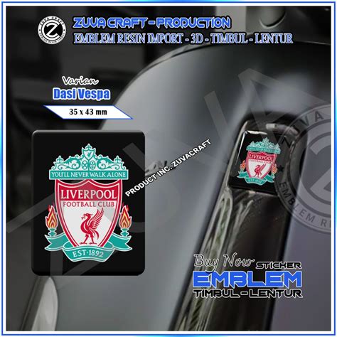 Jual Stiker Emblem Vespa Logo Liverpool Emblem Timbul Stiker Vespa Dasi Vespa Vespa Resin Lentur