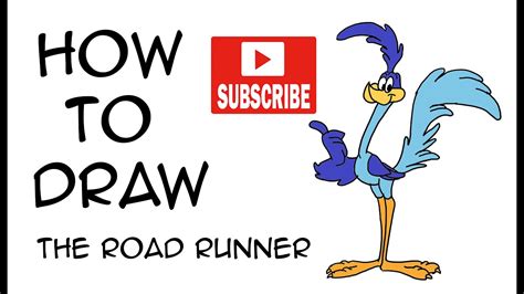 How To Draw Road Runner Step By Step Drawing Tutorial Youtube