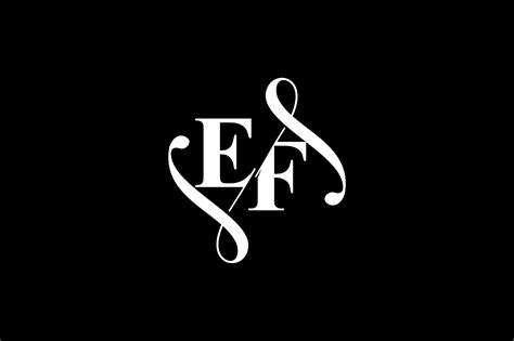 Ef Monogram Logo Design V6 By Vectorseller Thehungryjpeg