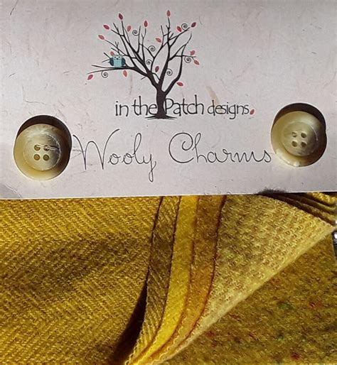 Wool Goldenrod Wooly Charms Felted Wool Wool Charm Packs Overdyed
