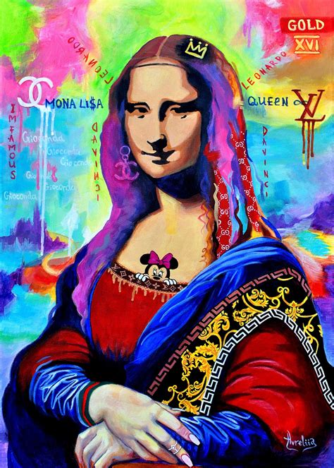 Mona Lisa Queen Modern Abstract Painting Pop Art Urban Art Etsy