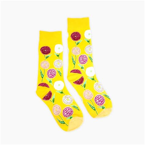 Yellow Flower Socks Thomp2 Socks