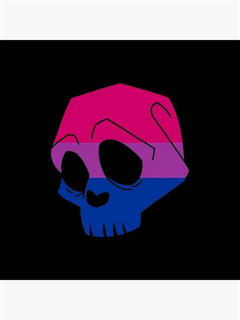 Bi Pride Skull Pin For Sale By Unic0rnv0mit Redbubble