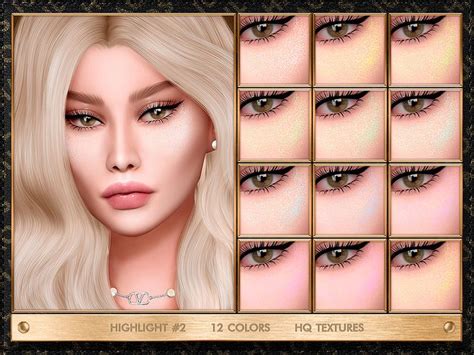 Julhaos Cosmetics Highlight 2 Sims 4 Cc Makeup Makeup Cc Sims
