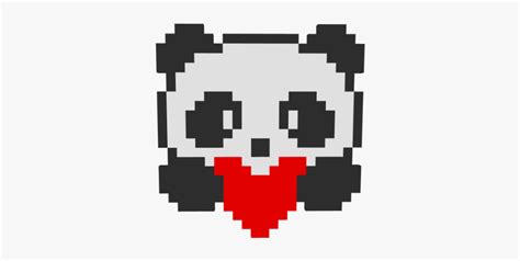 Panda Pixel Art Grid Cute Canvas Universe