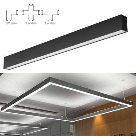 Modern rectangular silver chrome 6 way adjustable gu10 ceiling by minisun. China Rectangular Profile Linear LED Pendant Light for ...