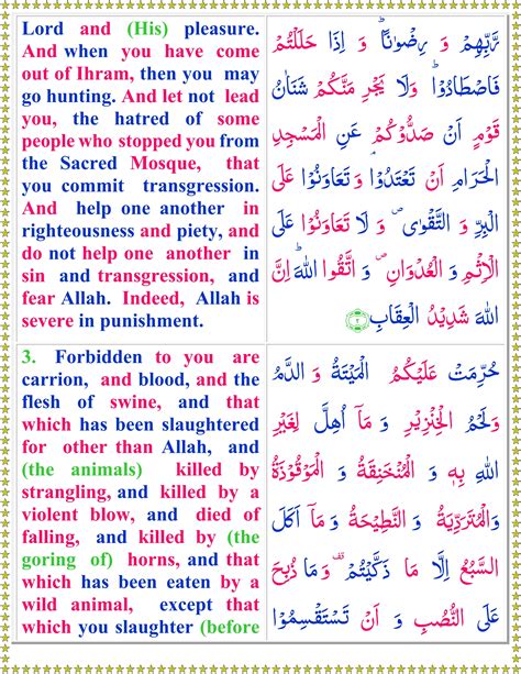 Read Surah Al Maidah With English Translation Quran O Sunnat