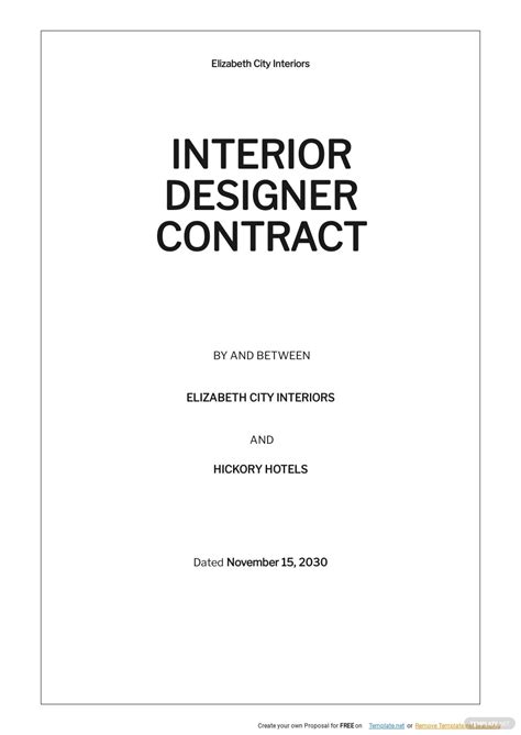 Contract For Interior Design Services Passaevil
