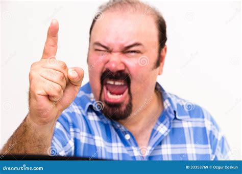Angry Middle Aged Man Screaming And Threatening Royalty Free Stock Images Image 33353769