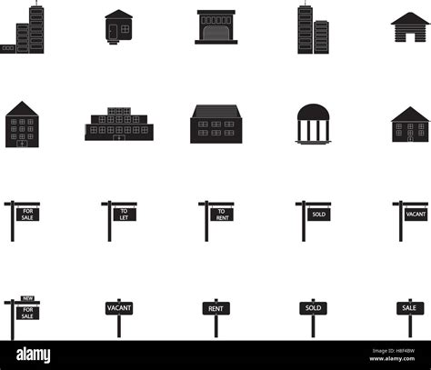Various Property Icons Stock Vector Image And Art Alamy