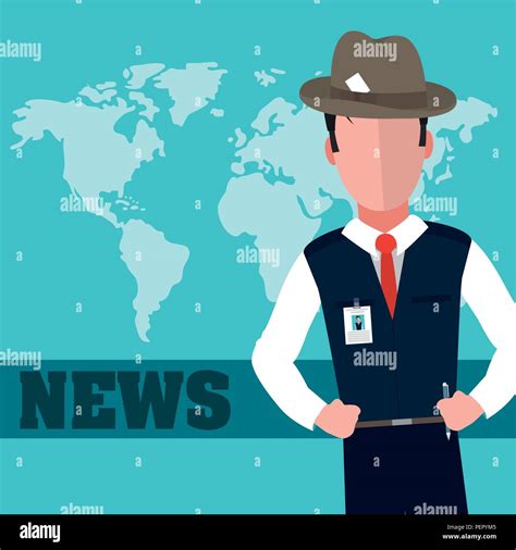 Male Journalist Reporter Stock Vector Image And Art Alamy