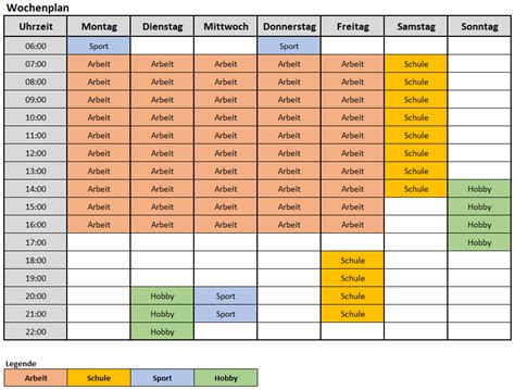 Sie können festlegen, wer tabellenblätter und zellenbereiche bearbeiten darf. Wochenplan | Excel-Vorlage - TechWirt.net