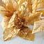 Gold Artificial Poinsettia Garland  Christmas Garlands And