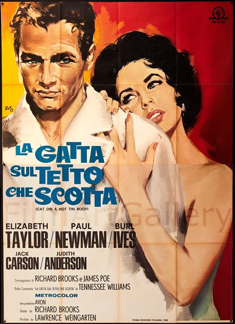 cat on a hot tin roof vintage italian movie poster