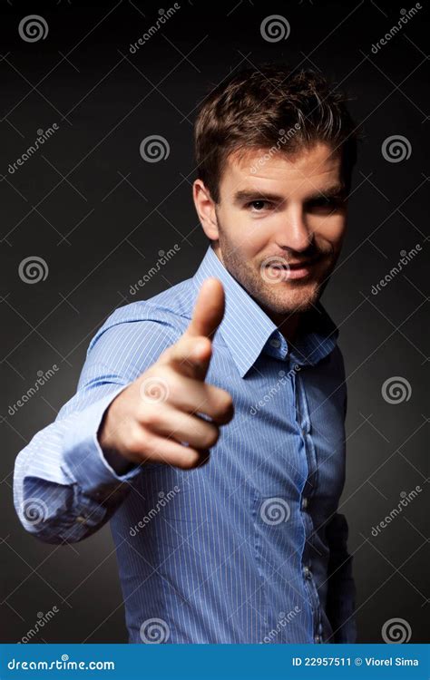 Fashion Young Man Pointing At The Camera Stock Image Image Of Hand