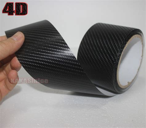 Diy Adhesive Black 4d Texture Carbon Fiber Vinyl Tape Wrap Sticker Film