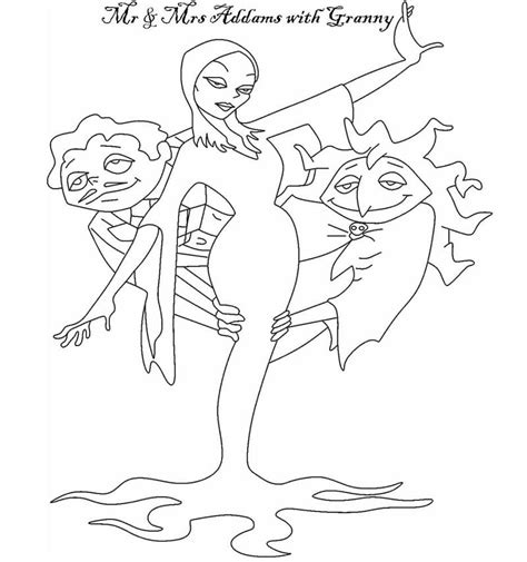 Desenhos De A Fam Lia Addams Para Colorir E Imprimir Colorironline Com
