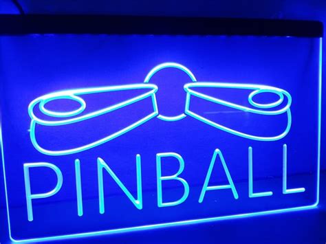 Pinball Led Sign Game Room Lighted Wall Hanging Decor