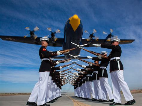 Marine Silent Drill Team With Blue Angels Business Insider