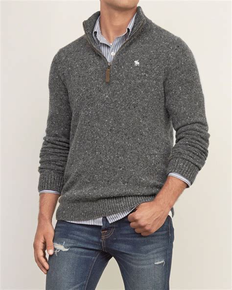 Mens Iconic Quarter Zip Pullover Mens Sweaters