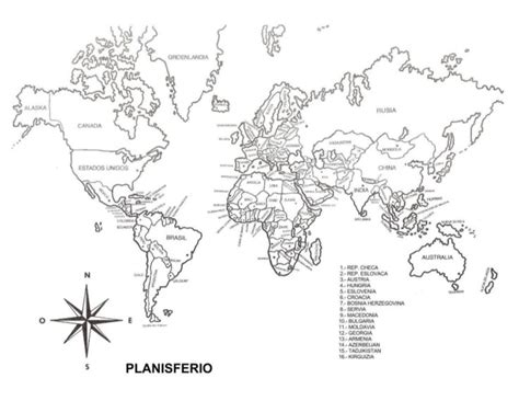 Mapamundis Políticos Con Nombres Para Descargar E Imprimir