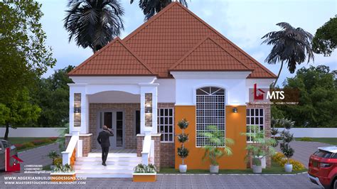Bedroom Bungalow Rf Nigerian Building Designs