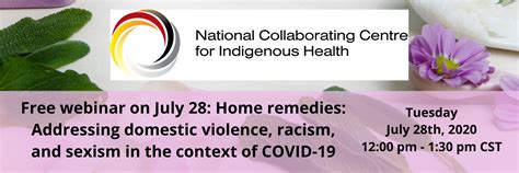 free webinar on july 28 home remedies addressing domestic violence racism and sexism in the