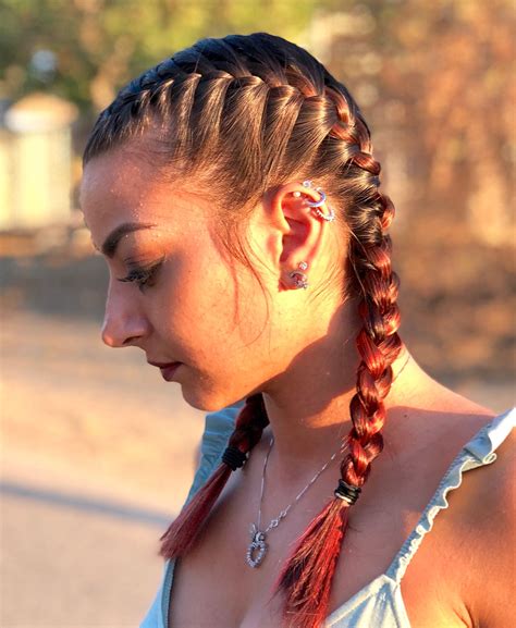 Red Hair French Pigtail Braids For A Pretty Summer Look Every Little