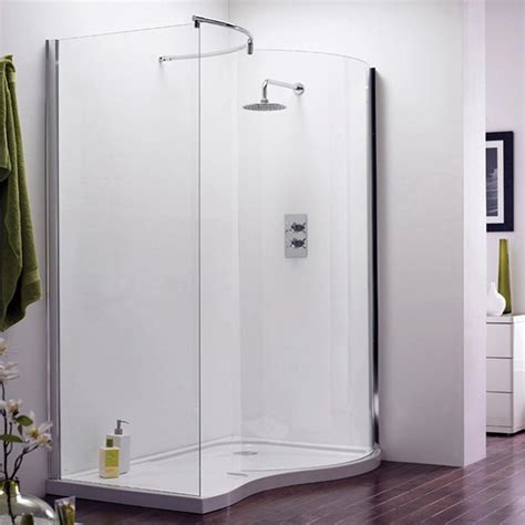 Aegean Curved Walk In Shower Enclosure And Right Hand Tray