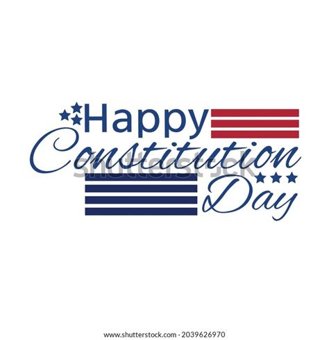 Lettering Design Happy Constitution Day Usable Stock Vector Royalty