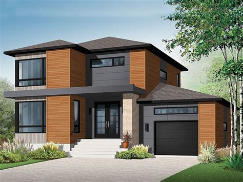 Modern 2 Story House Plans With Garage Architectural Design Ideas