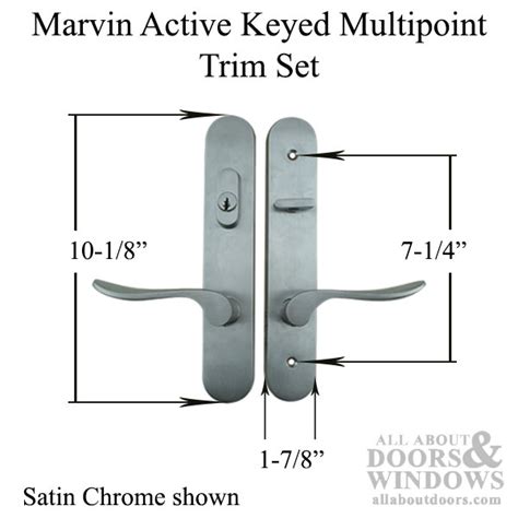 Marvin Active Keyed Handle Set Trimset With Interior Thumbturn Satin