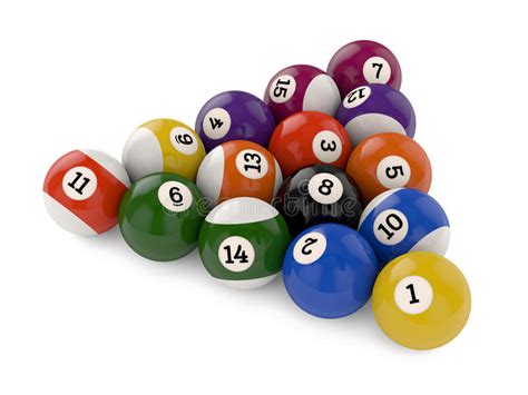 The description of 8 ball pool. Pool Balls Triangle Group Stock Illustration - Image: 40564069