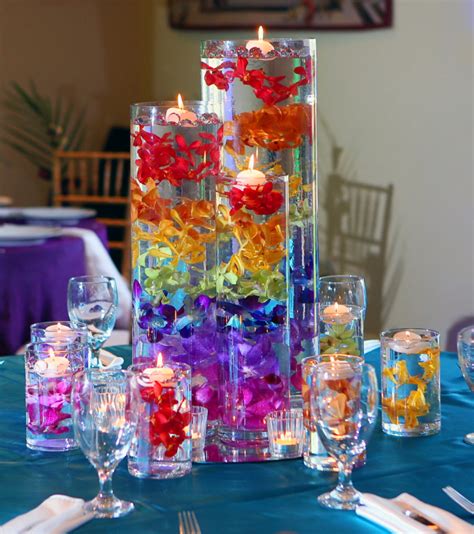 Rainbow Wedding Centerpiece Ideas