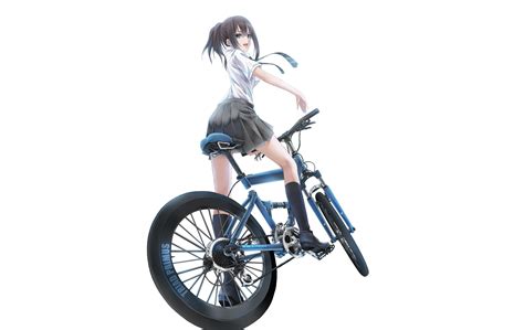 Wallpaper Simple Background Anime Girls Motorcycle School Uniform