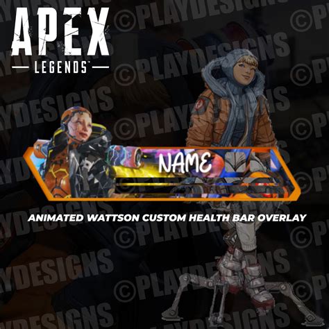 Custom Wattson Apex Legends Health Bar Overlay Animated For Etsy Canada