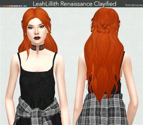 Sims 4 Updates Kotcatmeow Hairstyles Leahlillith Renaissance Hair
